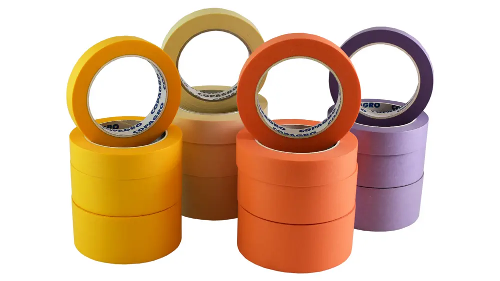 Copagro tapes: gold, paars, orange, beige