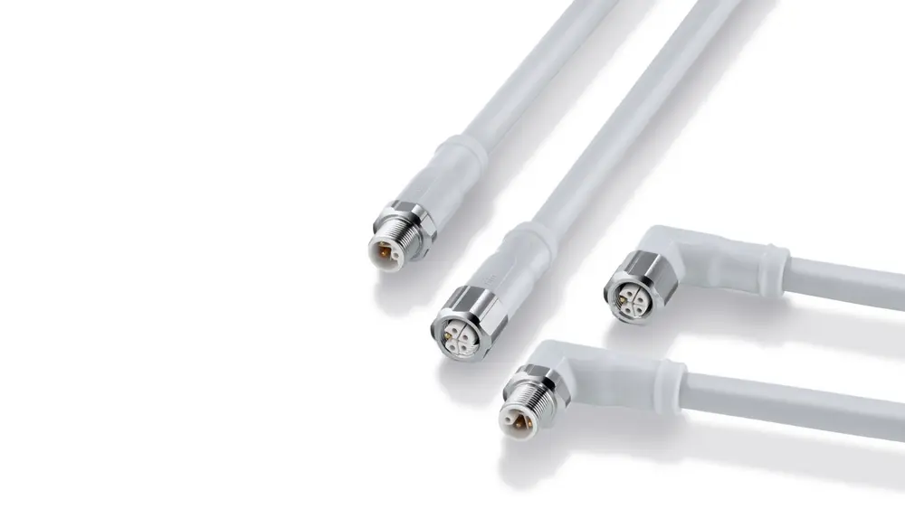 De nieuwe ecolink M12-connectoren voldoen aan de hoge eisen van de voedingsmiddelenindustrie en zorgen voor een betrouwbare stroomtoevoer van de IO-Link master naar de sensor of actuator. De L-codering maakt de overdracht mogelijk van stromen tot 16 A