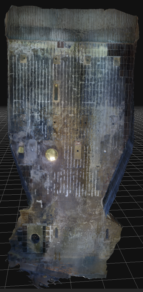 3D model dat door speciale software is gemaakt is op basis van foto-/videomateriaal