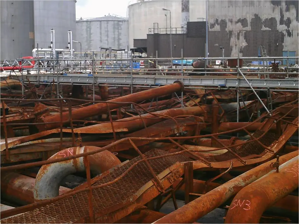 de Shell raffinaderij in Singapore.