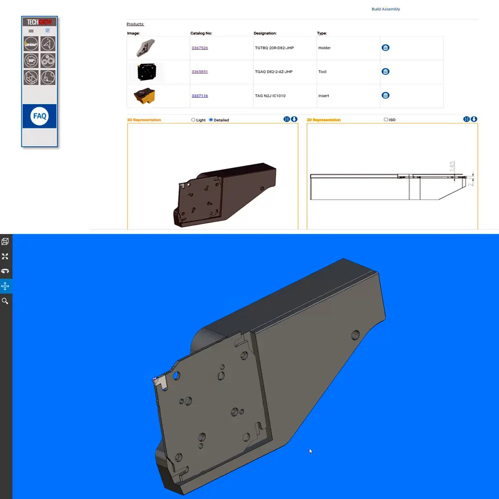 Via E-CAT kan de gebruiker snijgereedschap samenstellen op basis van Iscar-producten in de productielijnen frezen, draaien en gaten maken. Dat maakt het genereren van 2D en 3D digital twins mogelijk, die de basis vormen voor een slimme productie.
