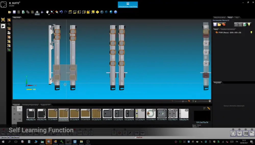 bSolid-interface. XPS maakt het mogelijk om stukken in te lezen 