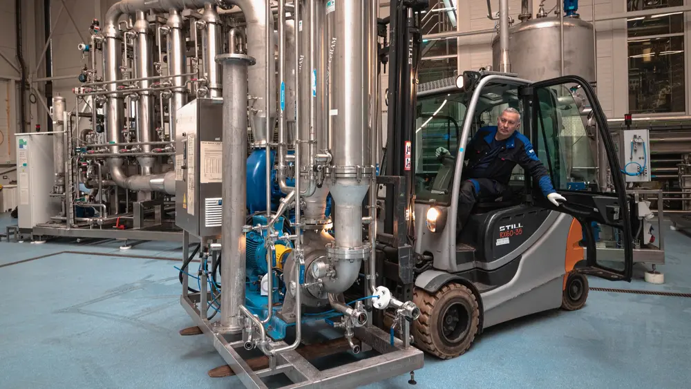 Eén van de mogelijke afvalstromen die de producerende eencelligen kunnen omzetten is CO2