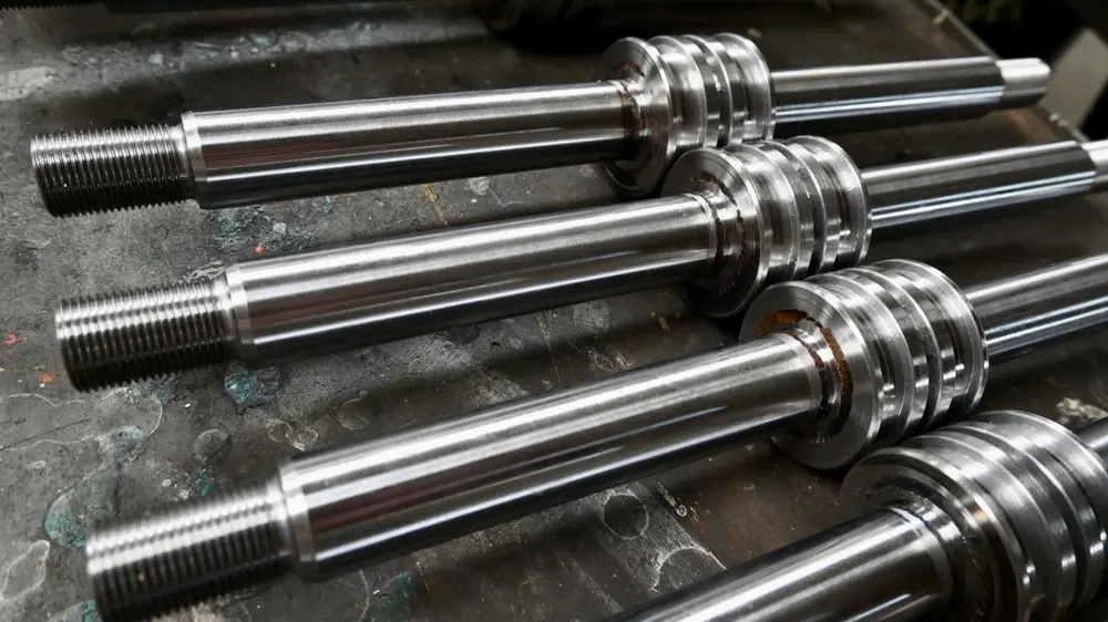 Onder meer deze onderdelen werden op de draaibank gemaakt