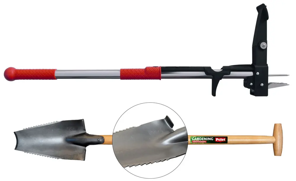 Onkruidsteker en boomwortelspade Polet