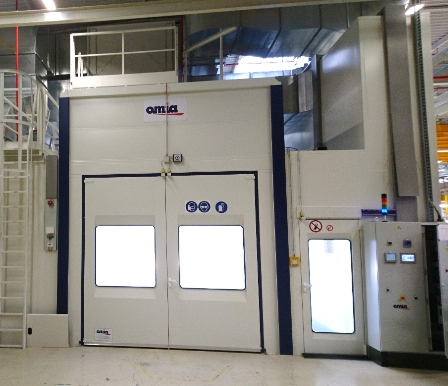 OMIA spuitcabine met warmtewisselaar
