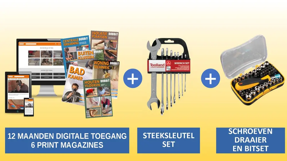 Combideal steeksleutelset & schroevendraaier-en bitset