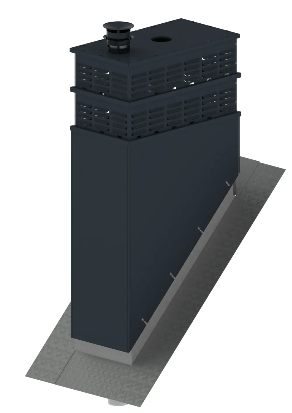 schoorsteen hellend dak