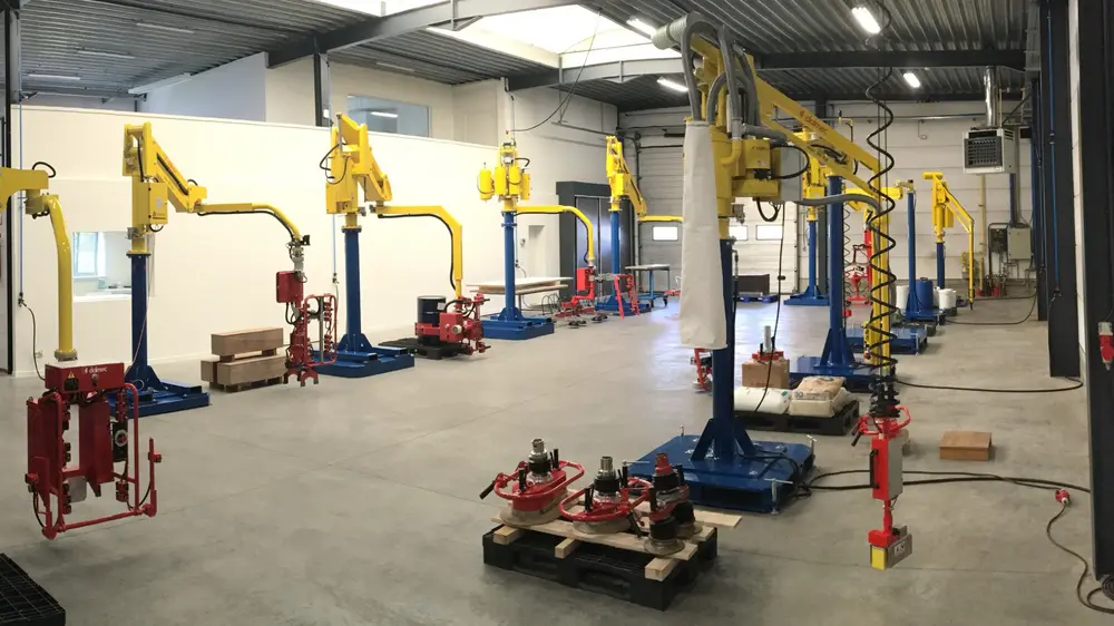 In de showroom kunnen verschillende systemen worden uitgetest