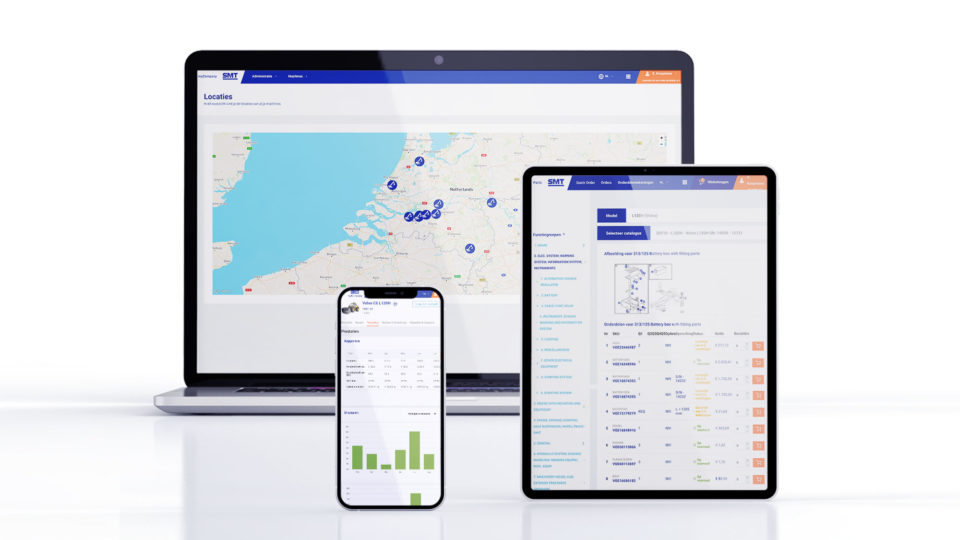 Het MySMT-platform bestaat uit 3 onderdelen: MyParts, MyCompany en MyFleet