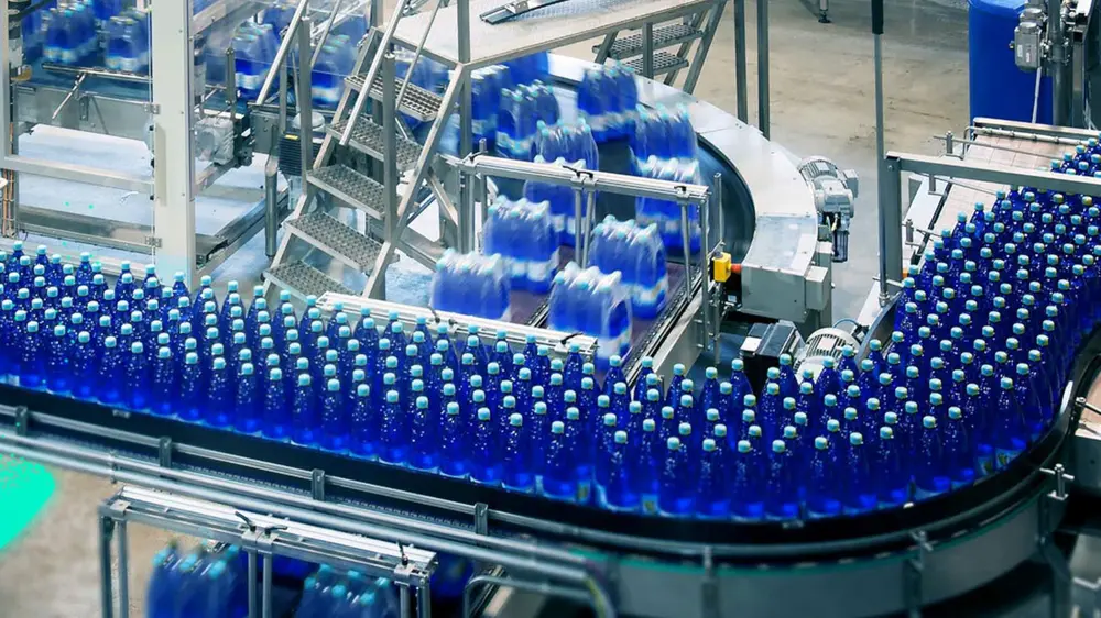 Productiehal van een drankenfabrikant