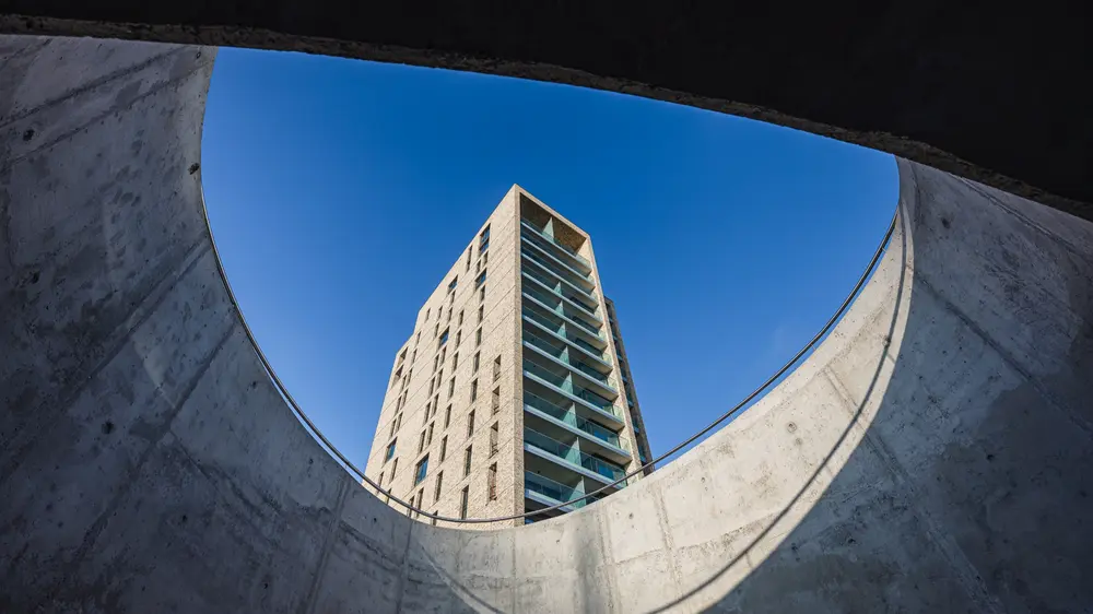 Kapertoren Hasselt kikkerperspectief