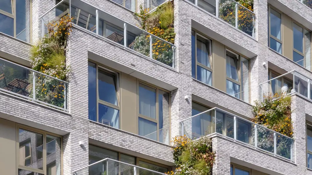 De verspringende balkons van The Twins