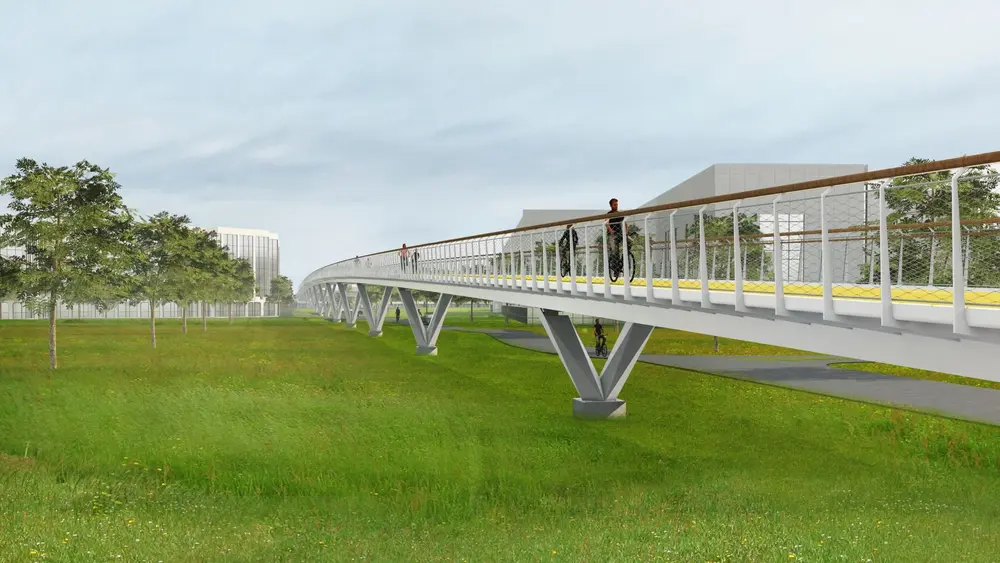 Brug voor fiets- en voetgangers Machelen