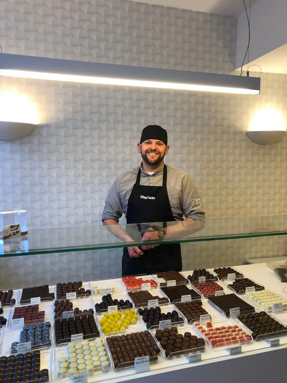 oostkampse praline met aardbeien