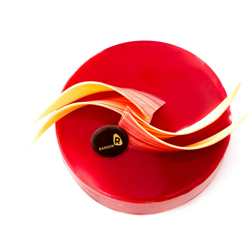 Rood rond gebak Ranson