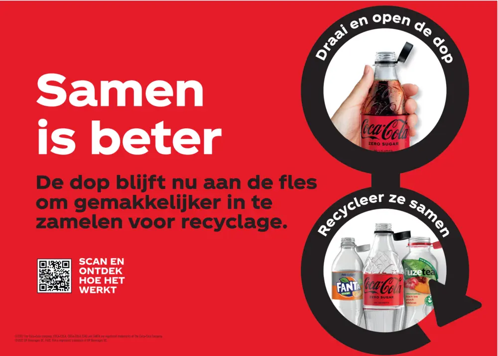 coca cola duurzame doppen en verpakkingen