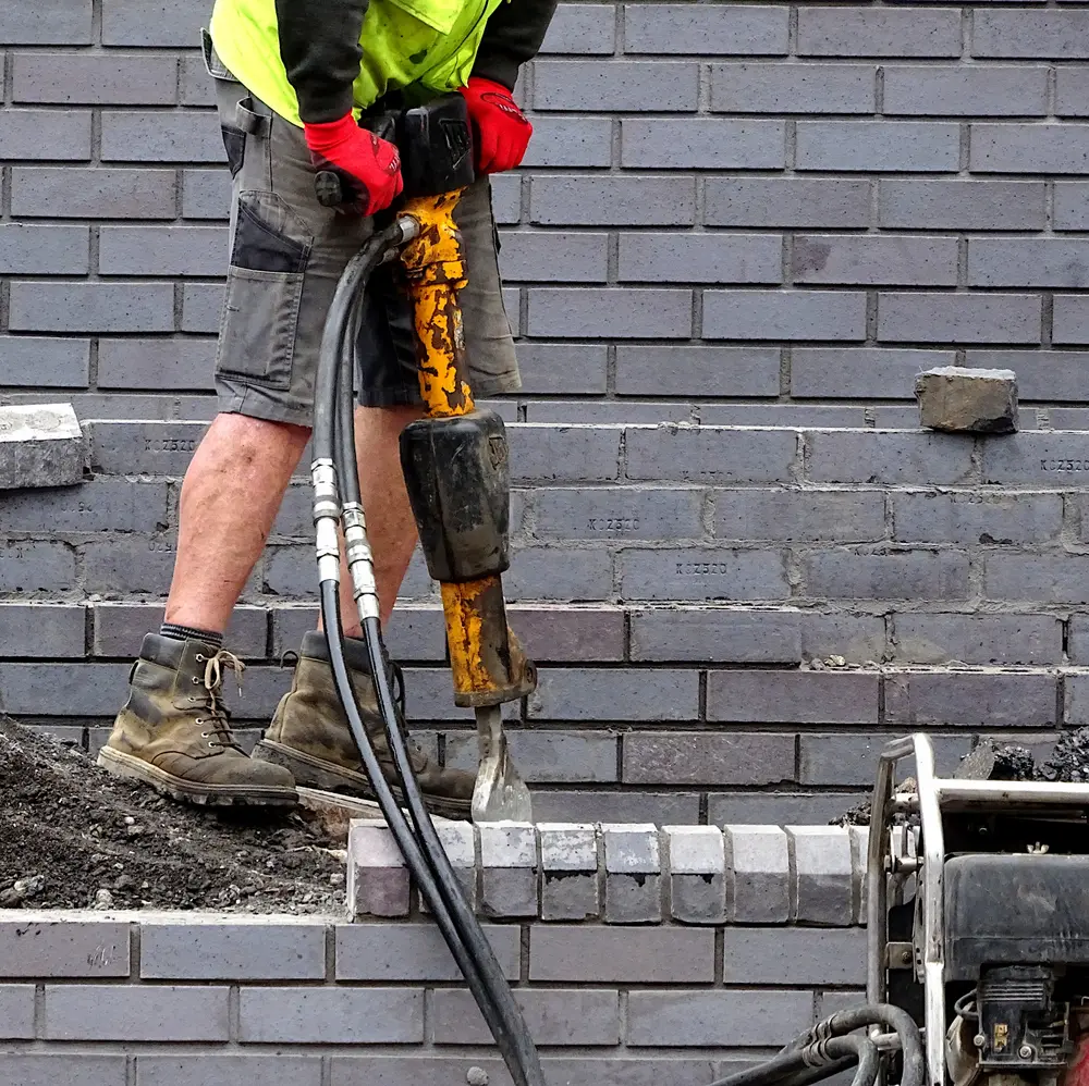 jackhammer drilboor stockfoto