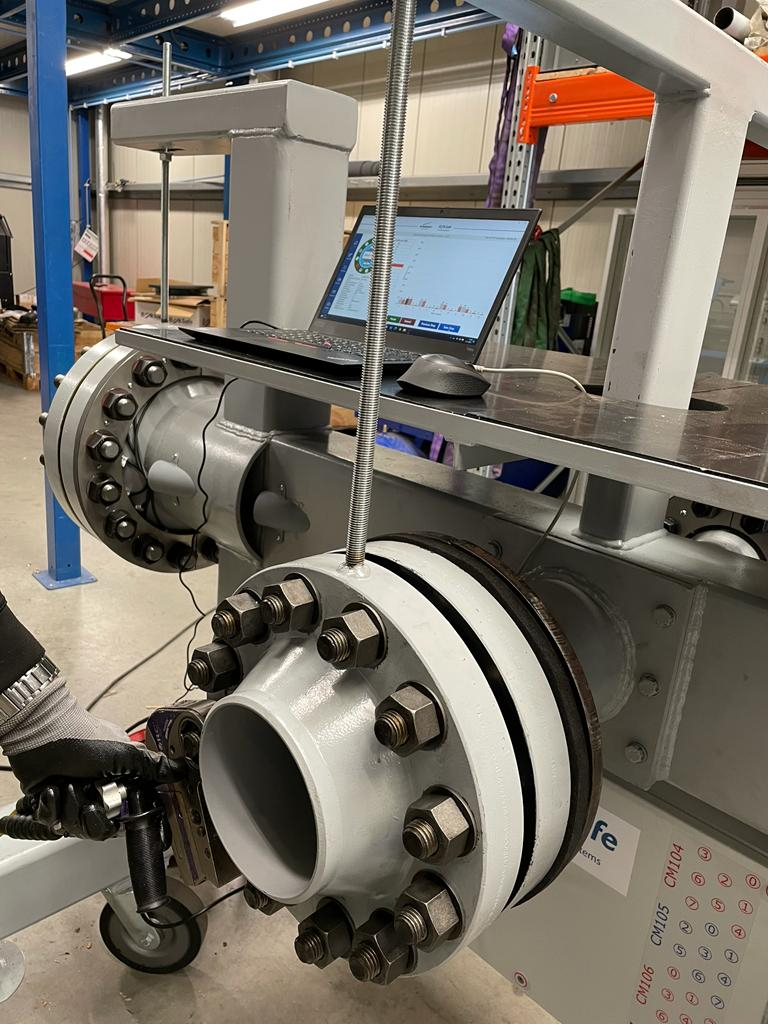 Testopstelling flensverbindingen