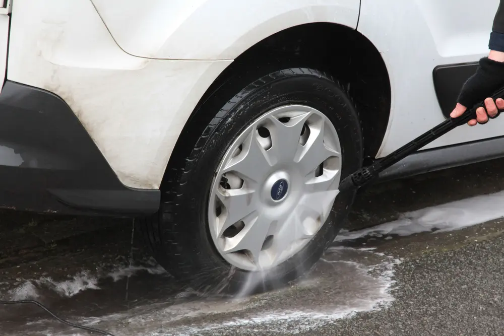 auto wassen band hogedrukreiniger