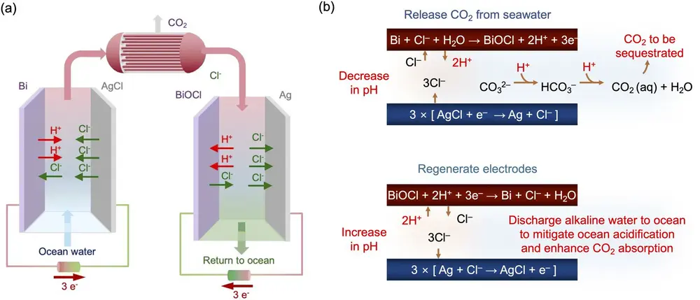 proces voor het verwijderen van kooldioxide uit zeewater