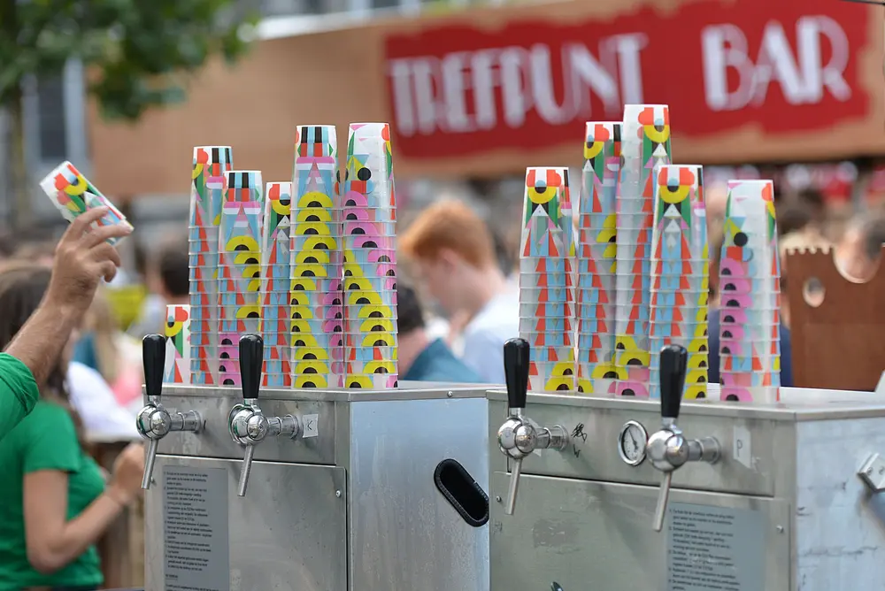 Herbruikbare bekers op events