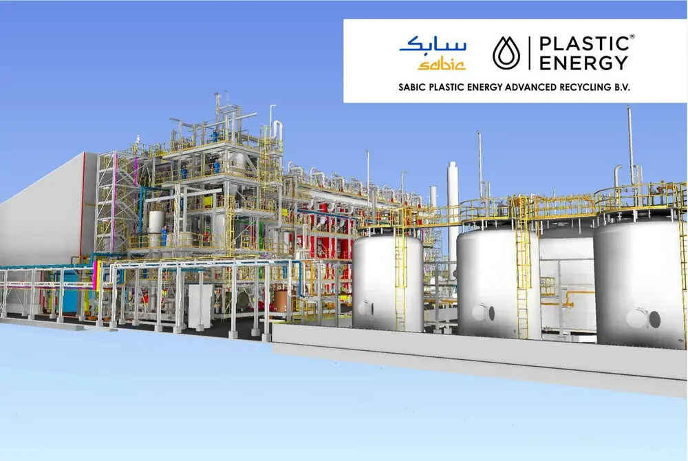Installatie van SABIC en Plastic Energy voor de pyrolyse van polyolefinen in Geleen