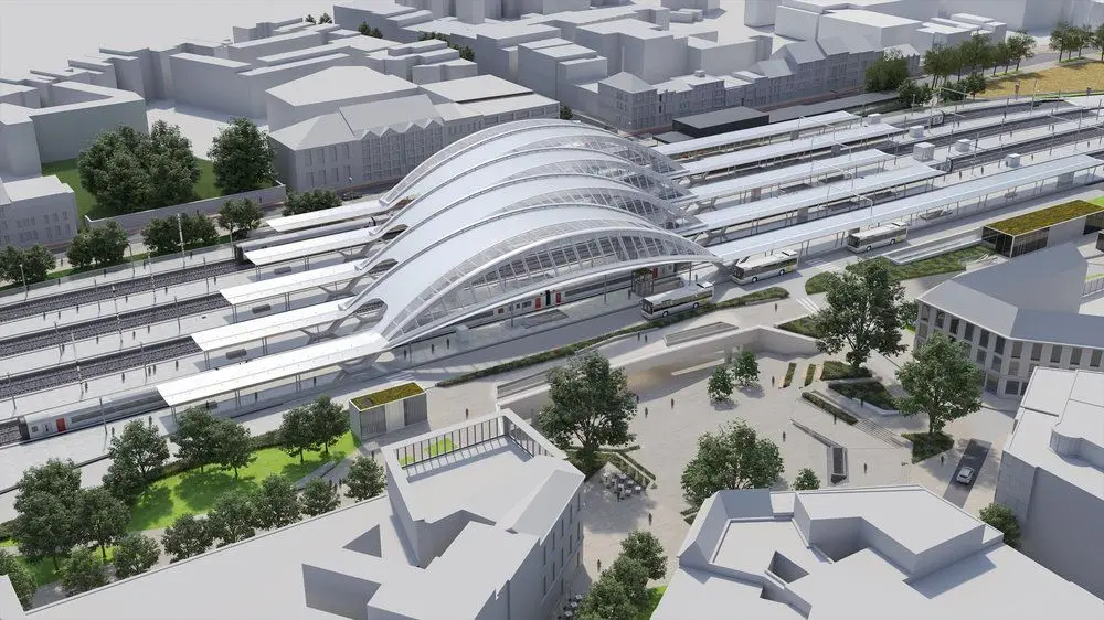 station Kortrijk ontwerpbeeld