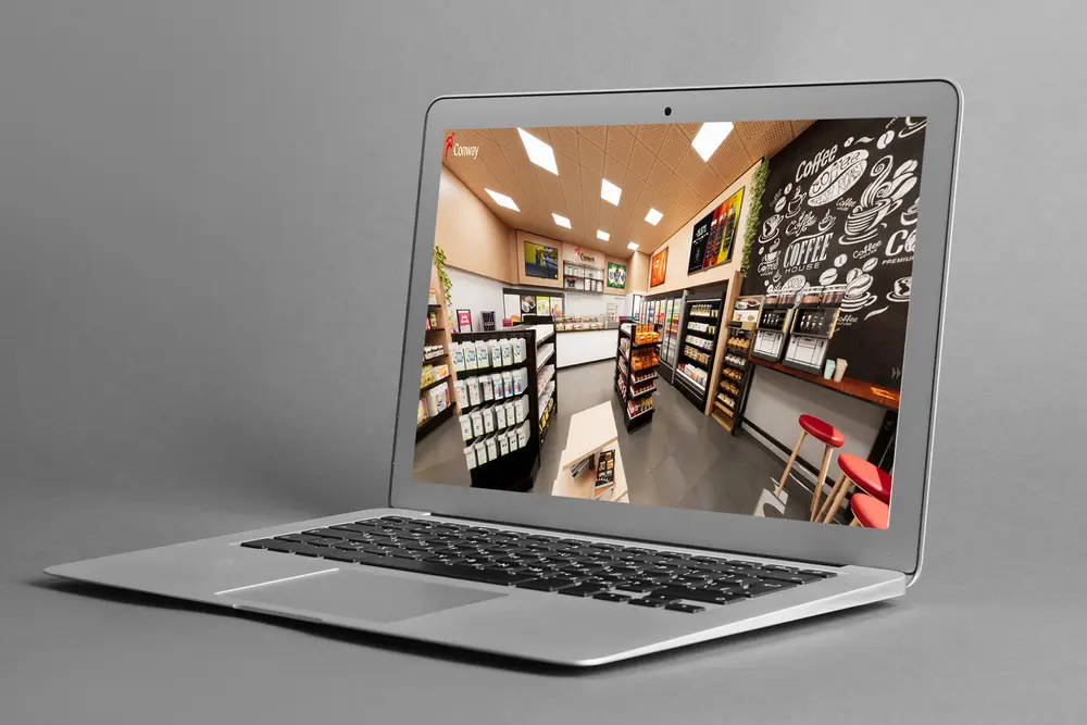 De virtuele shop is een app