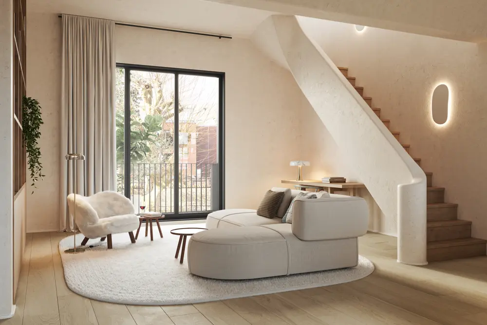 Woonnkamer in woonunit Karmelklooster