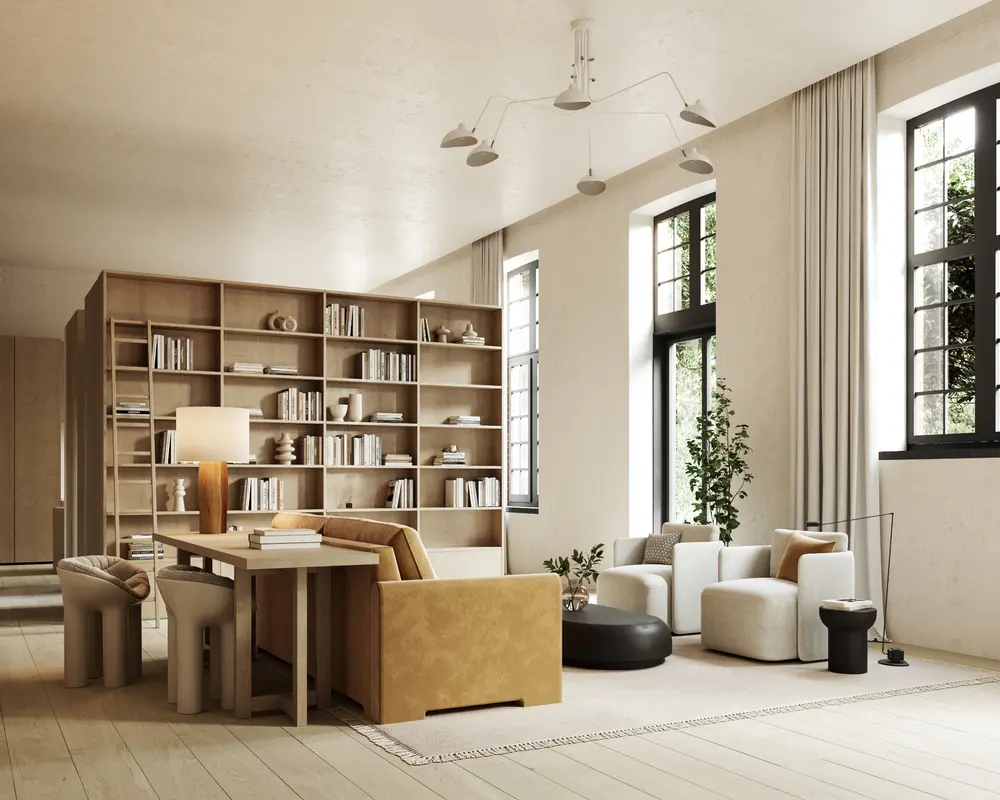 Brede woonkamer in woonunit Karmelklooster