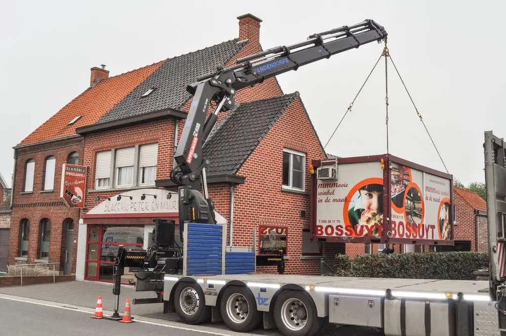 Slagerij Verscheure ondergebracht in een winkelcontainer 