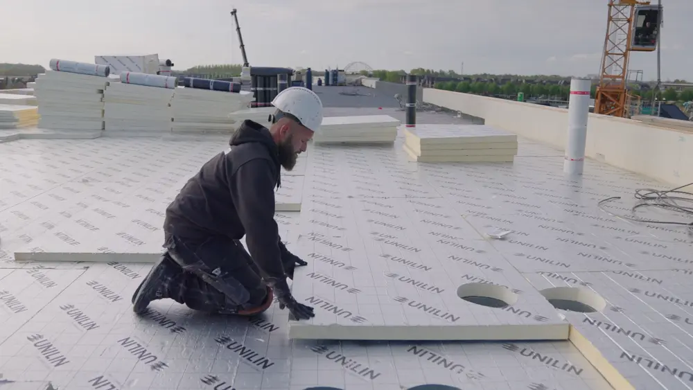 Unilin Insulation installatie afschotisolatie
