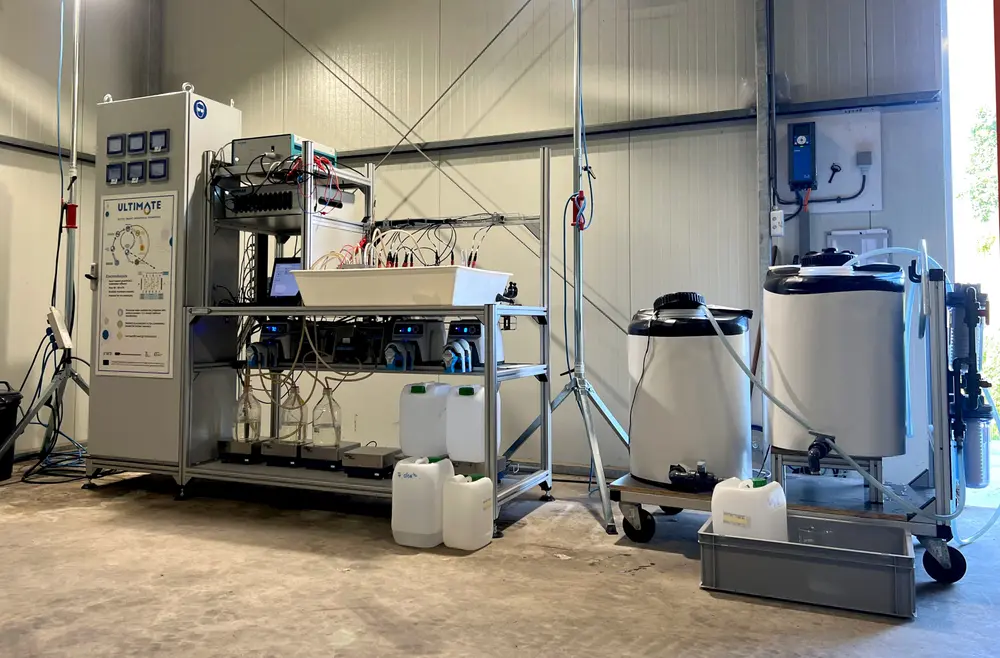 Figuur 4: Pilot plant op locatie bij de Vlot