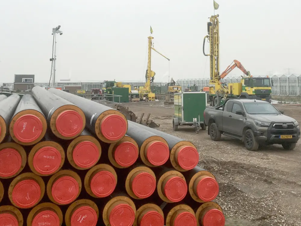 boorwerkzaamheden voor het geothermie project Trias-Westland