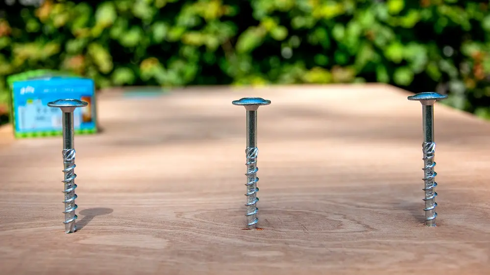 Houtschroeven op rij pgb