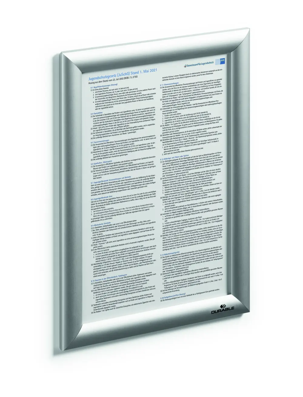 informatielijst voor aluminium wandmodel