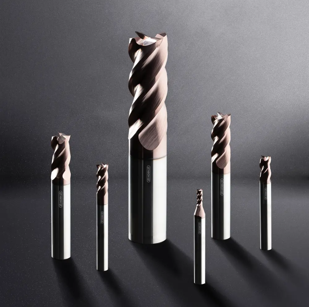 Horn : massief hardmetalen freesgereedschappen in 2 varianten.