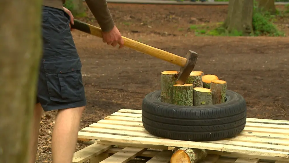 hout klieven in de praktijk