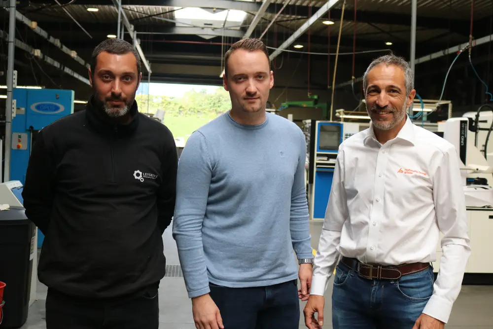 Fabrice Faceschini, atelierchef, Jonathan Vaes technisch directeur en Serge Taillet Hoffmann 