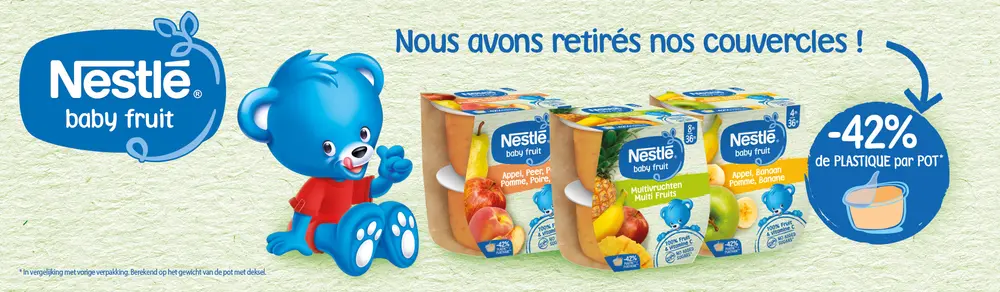 Nestlé baby fruit verpakking potjes