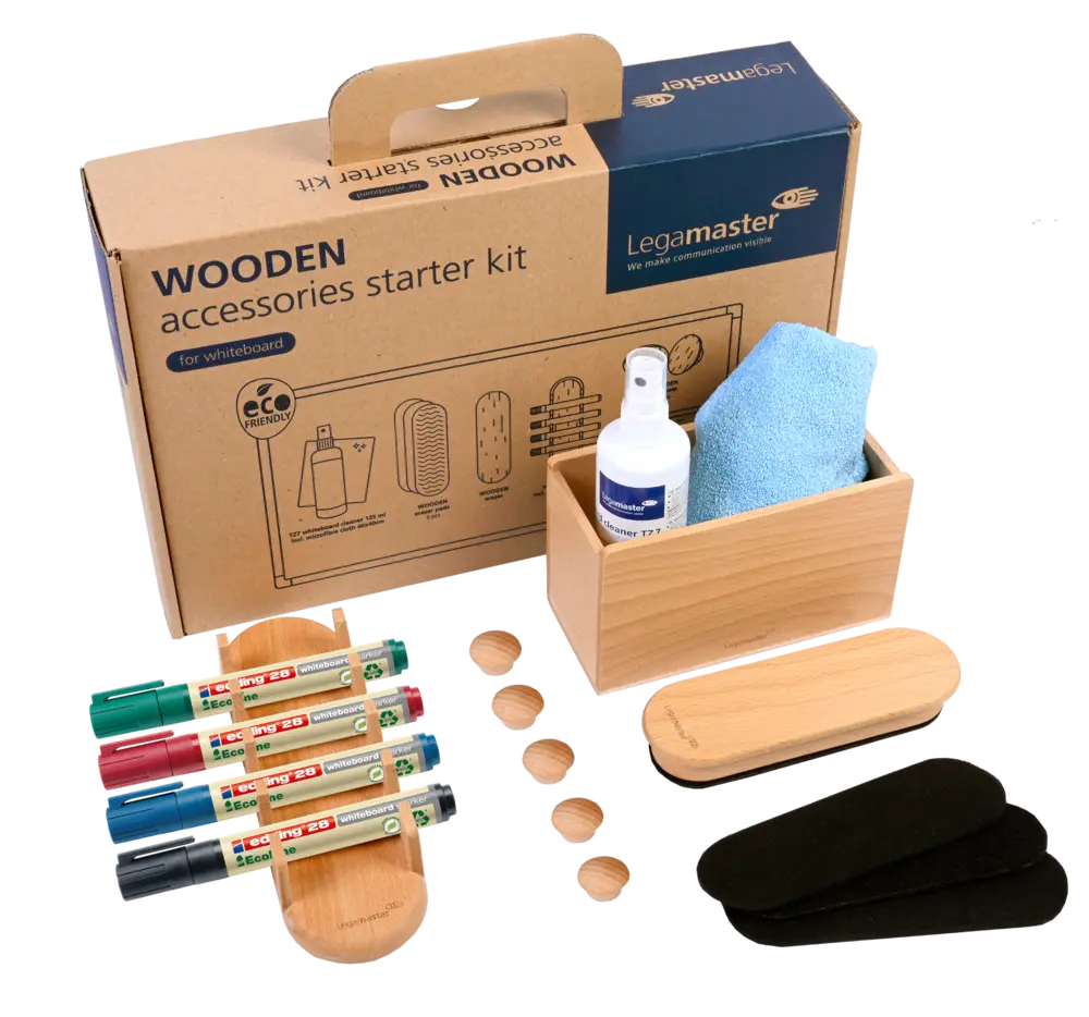 wooden whiteboard tools