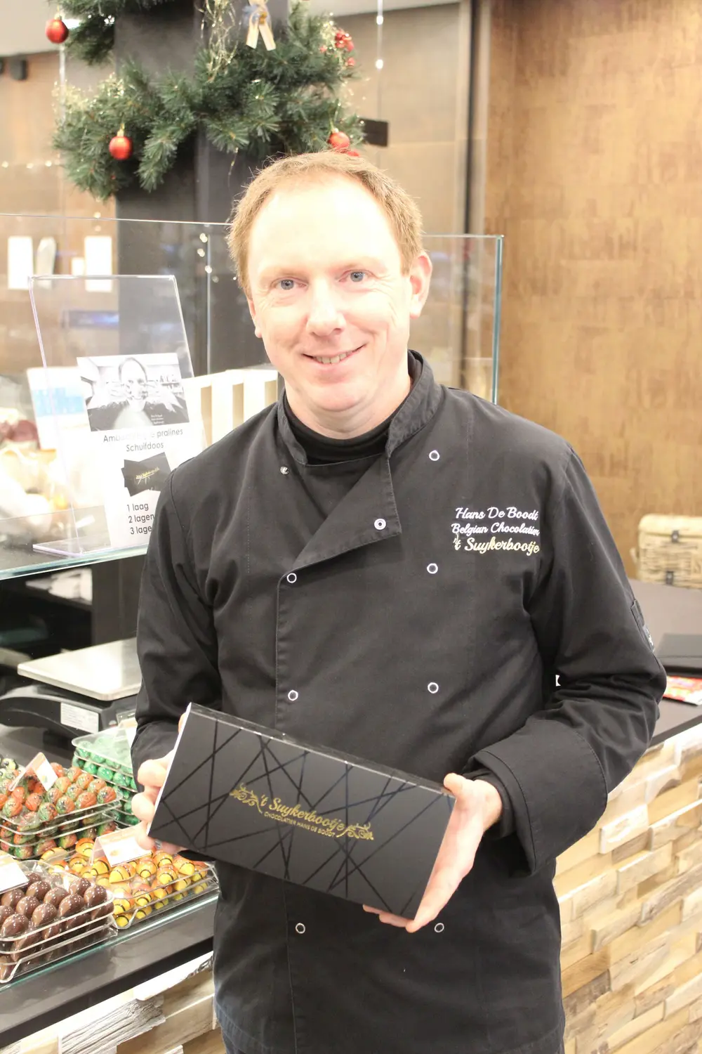 Hans De Boodt met verpakking