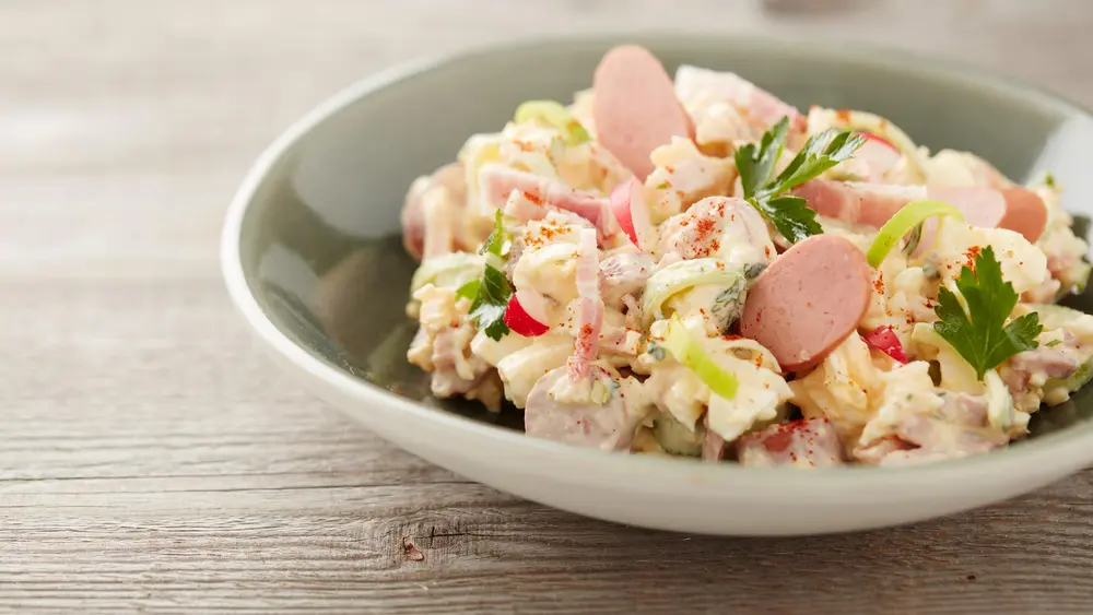 TV snack salade met dressing van Jermayo