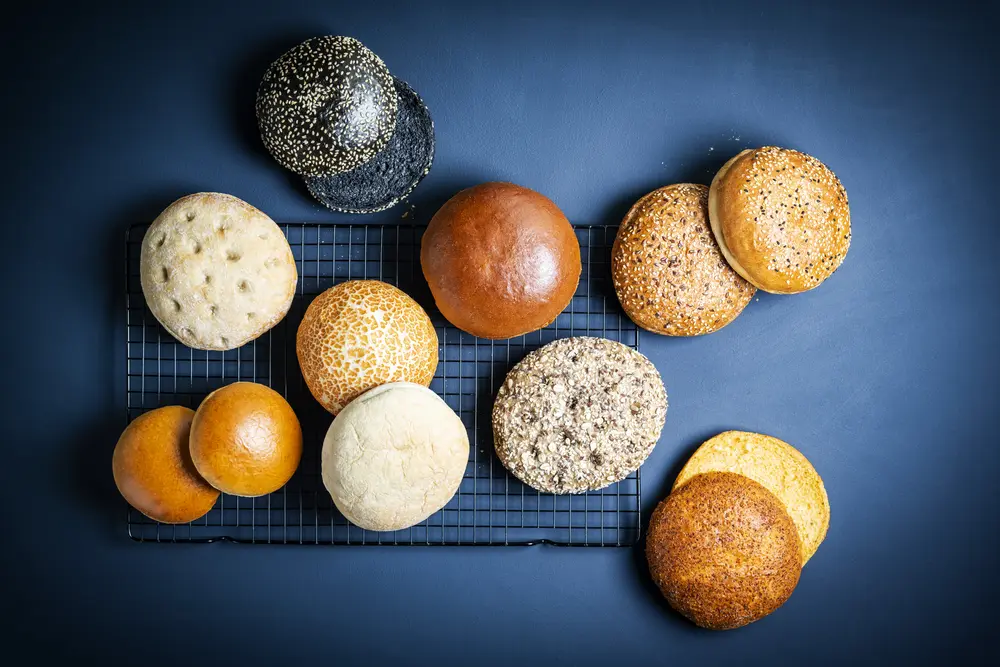 hamburger bun, brioche, snack, menu