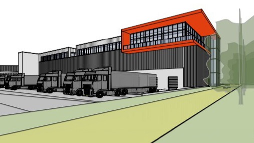 maquette nieuw magazijn