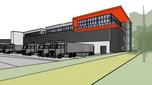maquette nieuw magazijn
