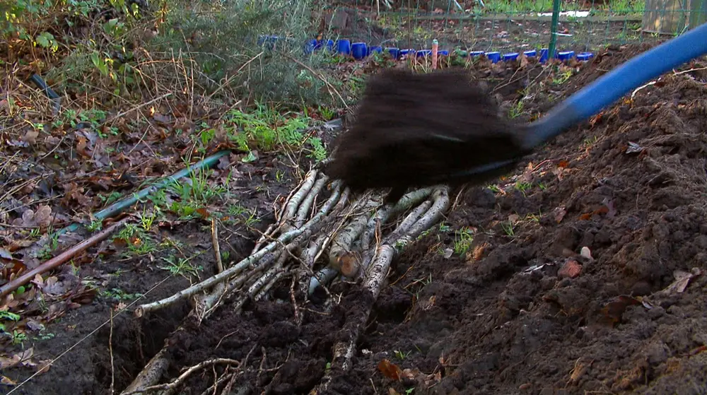 hout bedekken met compost