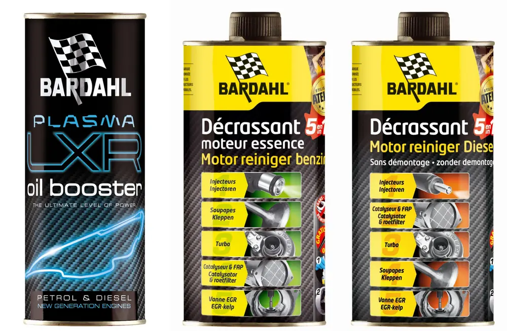 le Décrassant 5 en 1 et le Plasma LXR Oil Booster