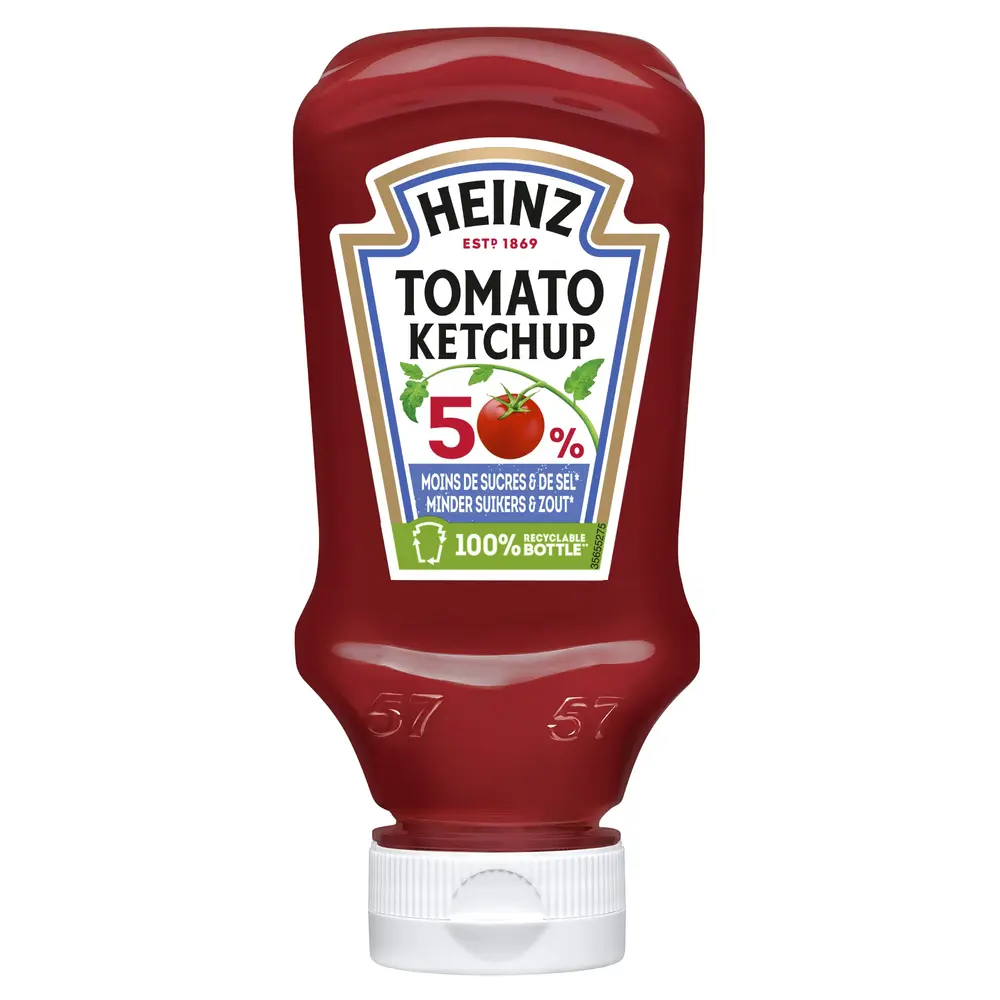 Heinz 50% monder suiker en zout